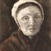 Head of an old woman in a Scheveninger cap